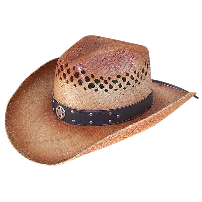 Adult's Brown Cowboy Hat with Hatband